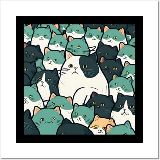 The Fat Cats - Cat Lover Funny Posters and Art